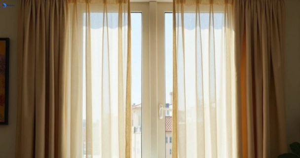 Dusty and dull curtains in menangle-park-nsw before steam cleaning
